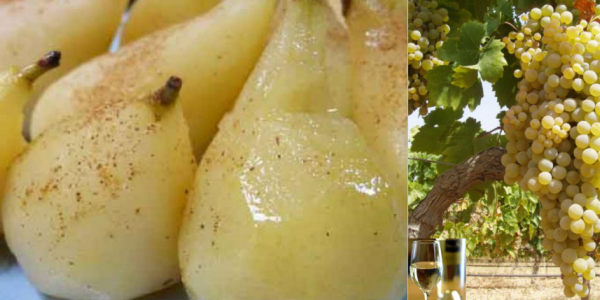 Pears in white wine